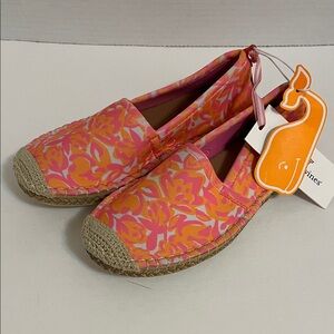 Seastar X Vineyard Vines Pink Orange Slip On Espadrilles Beachwear shoes size 5